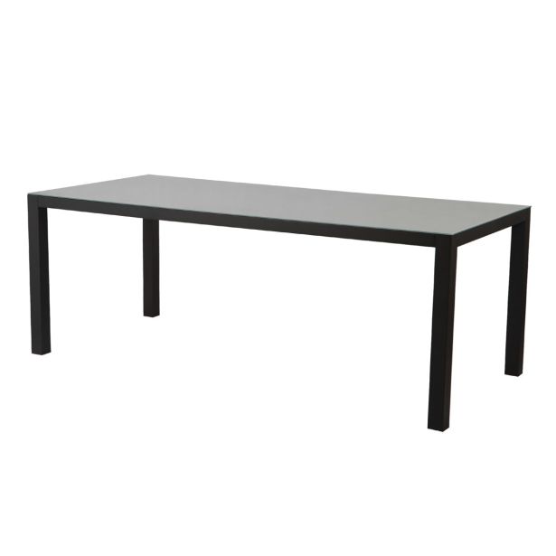 KOVINSKA MIZA MQ MONI, 200X100 CM ALUMINIJ,STEKLO