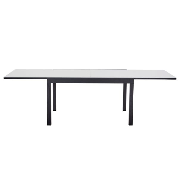 KOVINSKA MIZA NATERIAL LYRA II 4/10P ALU STEKLO 135/270X90 TEMNO SIVA