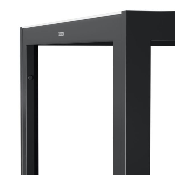 KOVINSKA MIZA NATERIAL LYRA II ANTR. 160X90 ALU STEKLO