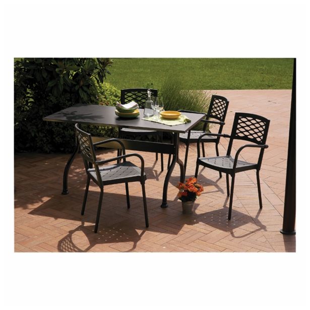 KOVINSKA MIZA SCAB ACHILLE 160X80 CM, ANTRACIT