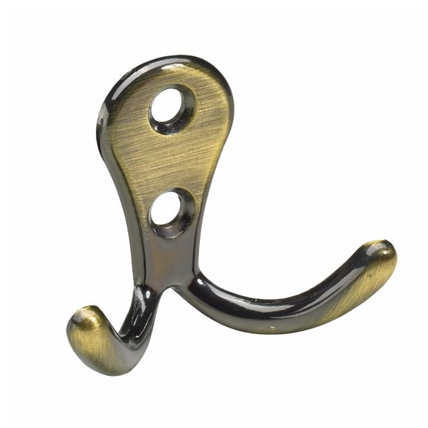 KOVINSKI OBEŠALNIK 2 KLJUKI HETTICH DIY, 52X54X24 MM, BRUNIRAN