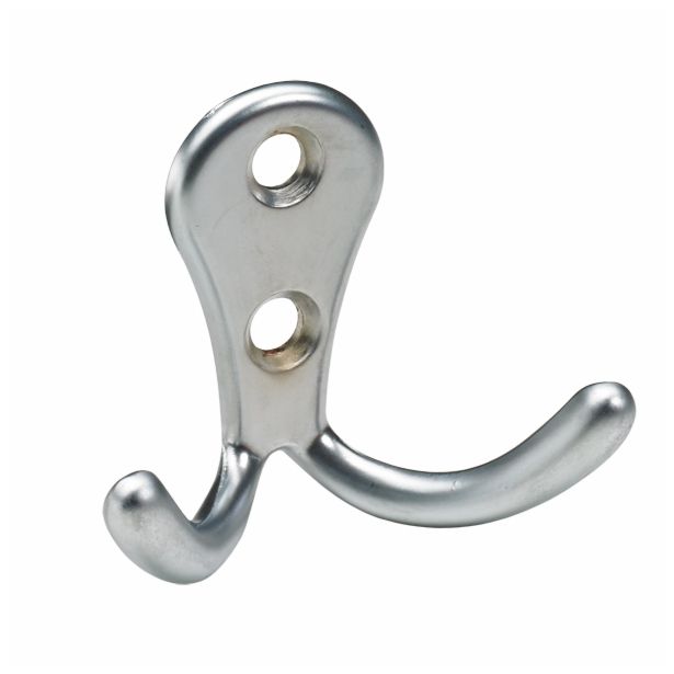 KOVINSKI OBEŠALNIK 2 KLJUKI HETTICH DIY, 52X54X24 MM, IZGLED ALUMINIJ