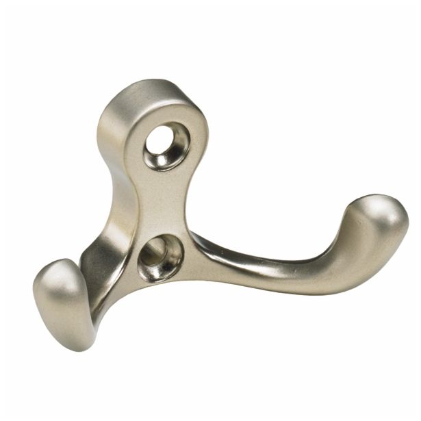 KOVINSKI OBEŠALNIK 2 KLJUKI HETTICH DIY, 58X32X30 MM, PONIKLJAN