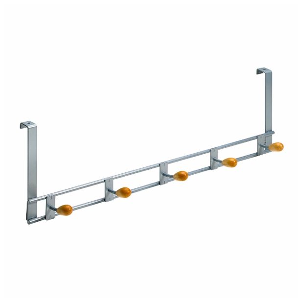 KOVINSKA OBEŠALNA KLJUKA HETTICH DIY ZA NA VRATA, PET KLJUK ALU, LESEN ZAKLJUČEK