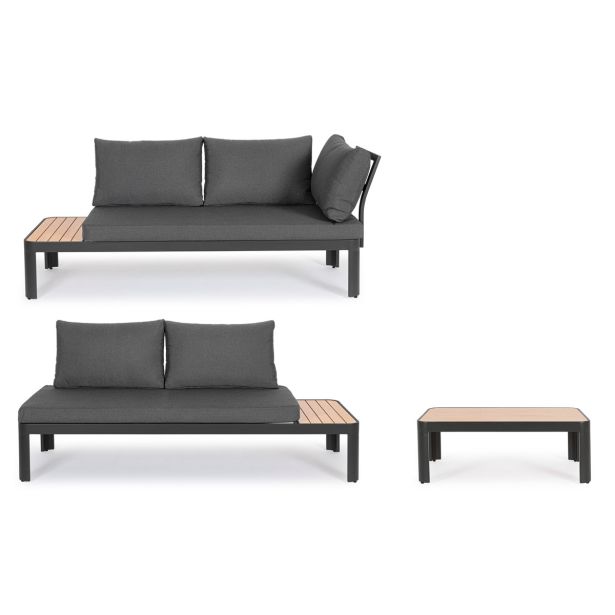 KOVINSKA VRTNA GARNITURA BIZZOTTO NARELLE CHAR YK13 KOTNA SOFA SET3 W-CU