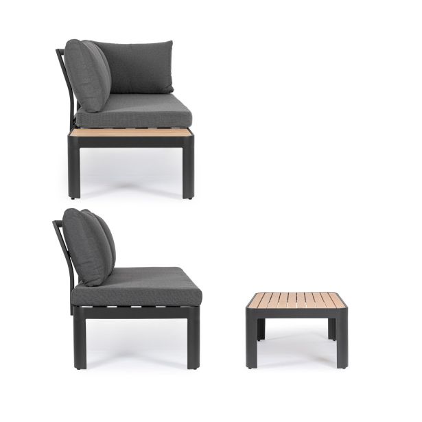 KOVINSKA VRTNA GARNITURA BIZZOTTO NARELLE CHAR YK13 KOTNA SOFA SET3 W-CU