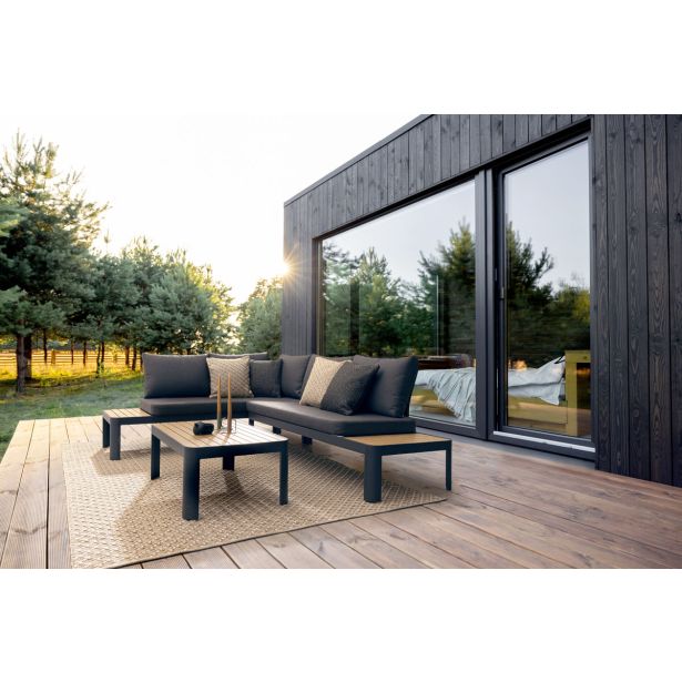 KOVINSKA VRTNA GARNITURA BIZZOTTO NARELLE CHAR YK13 KOTNA SOFA SET3 W-CU