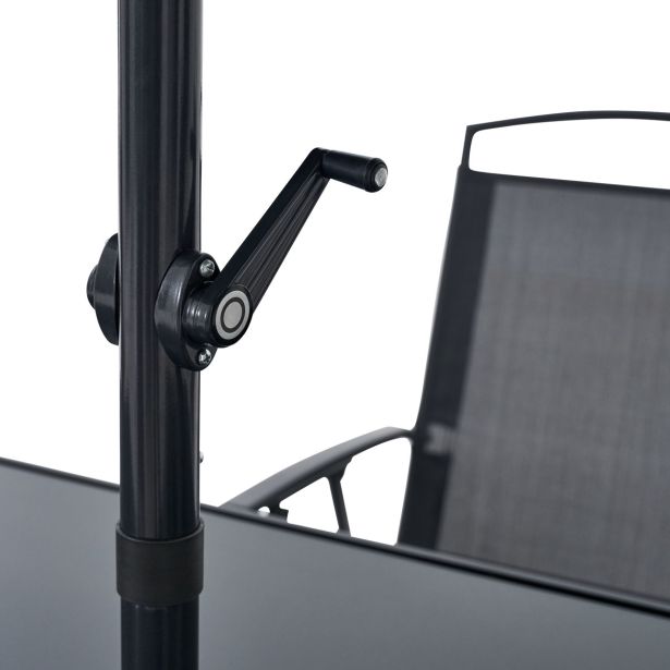 KOVINSKA VRTNA GARNITURA DOMA 150X80 JEKLO TEMNO SIV