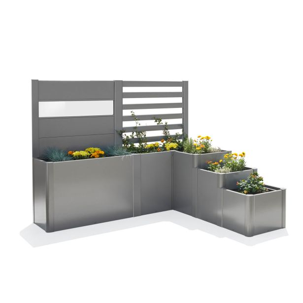 KOVINSKA VRTNA GREDA BIOHORT 201X250X168 CM DAVINCI RAZLIČICA 2 PEŠČENO SIVA