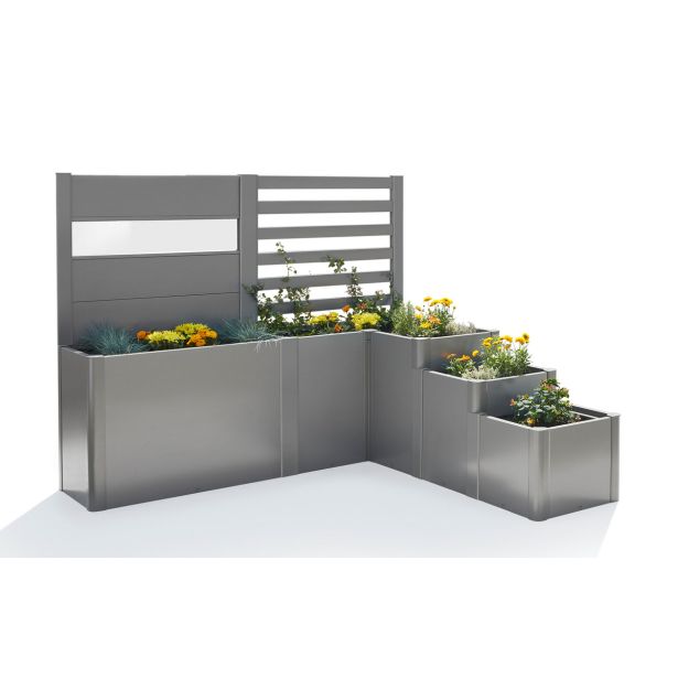 KOVINSKA VRTNA GREDA BIOHORT 201X250X168 CM DAVINCI RAZLIČICA 2 PEŠČENO SIVA