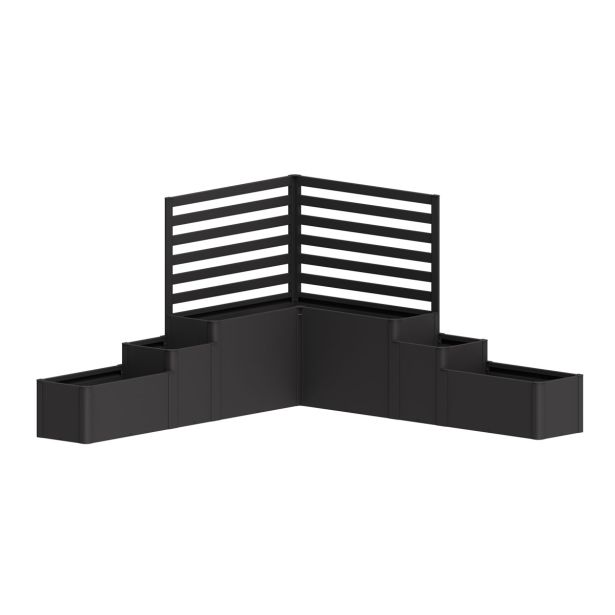 KOVINSKA VRTNA GREDA BIOHORT 299.5X299.5X168 CM DAVINCI ČRNA