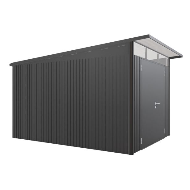 KOVINSKA VRTNA HIŠKA BIOHORT 260X380X222 CM AVANTGARDE DVOJNA VRATA METALIK TEMNO SIVA