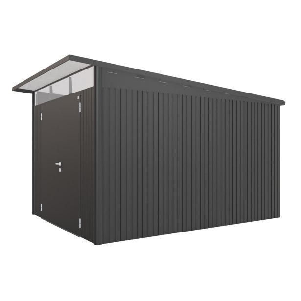 KOVINSKA VRTNA HIŠKA BIOHORT 260X380X222 CM AVANTGARDE DVOJNA VRATA METALIK TEMNO SIVA