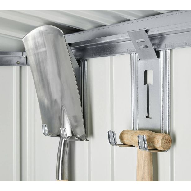 KOVINSKA VRTNA HIŠKA BIOHORT 260X380X222 CM AVANTGARDE DVOJNA VRATA METALIK TEMNO SIVA