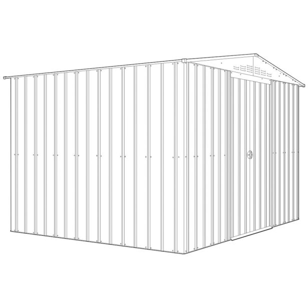 KOVINSKA VRTNA HIŠKA GLOBEL DREAM 108 SREBRNA Š296 X G238 X V203 CM