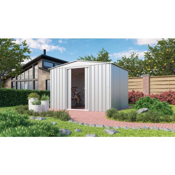 KOVINSKA VRTNA HIŠKA GLOBEL DREAM 108 SREBRNA Š296 X G238 X V203 CM