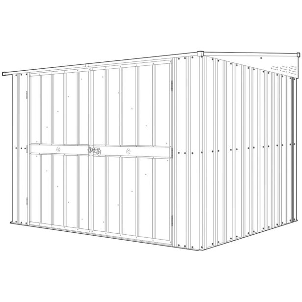 KOVINSKA VRTNA HIŠKA GLOBEL FAMILY - ZA 4 KOLESA Š203 X G189 X V166 CM