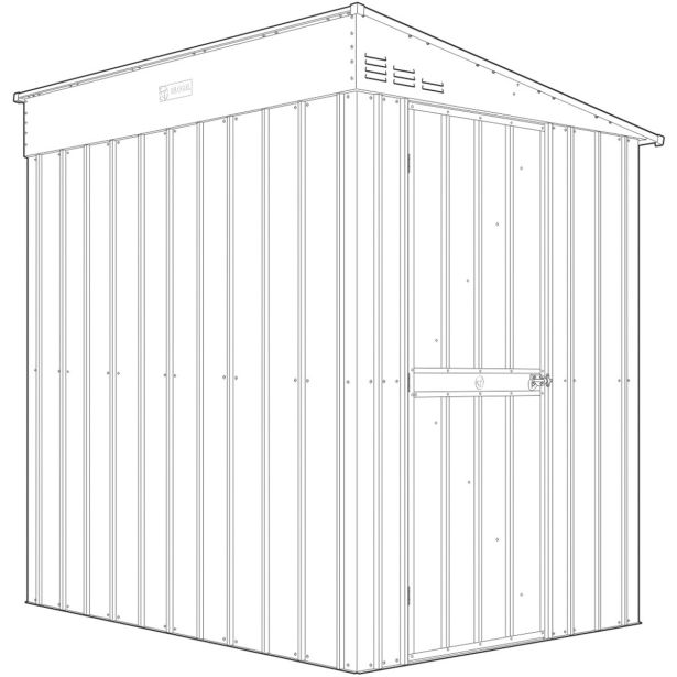 KOVINSKA VRTNA HIŠKA GLOBEL LEANTO 56 ANTRACIT Š145 X G172 X V204 CM