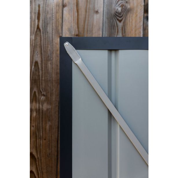KOVINSKA VRTNA HIŠKA GLOBEL LEANTO 56 ANTRACIT Š145 X G172 X V204 CM