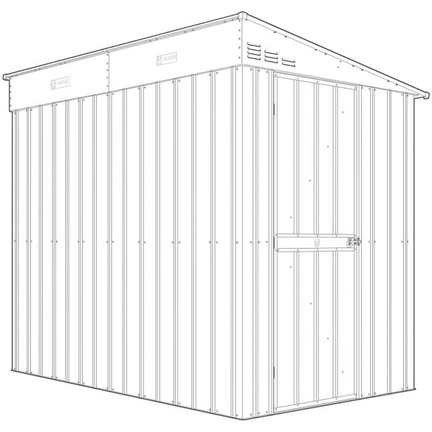 KOVINSKA VRTNA HIŠKA GLOBEL LEANTO 58 ZELENA Š145 X G234 X V204 CM