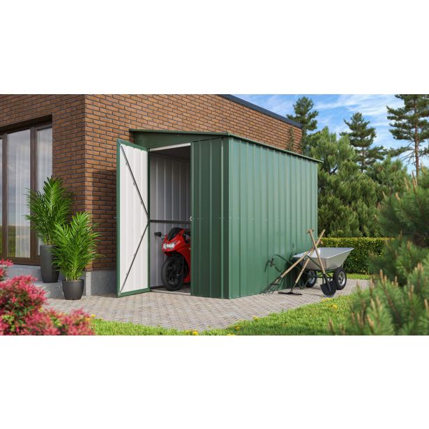 KOVINSKA VRTNA HIŠKA GLOBEL LEANTO 58 ZELENA Š145 X G234 X V204 CM