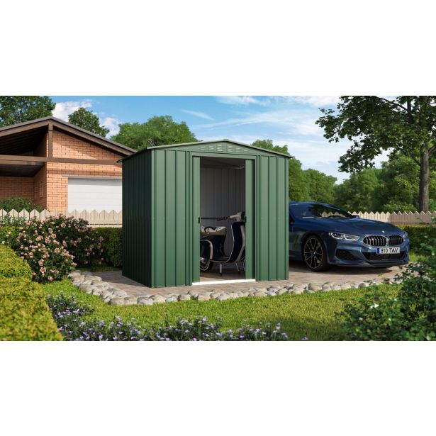 KOVINSKA VRTNA HIŠKA GLOBEL TOWER 86 ZELENA Š234 X G175 X V220 CM