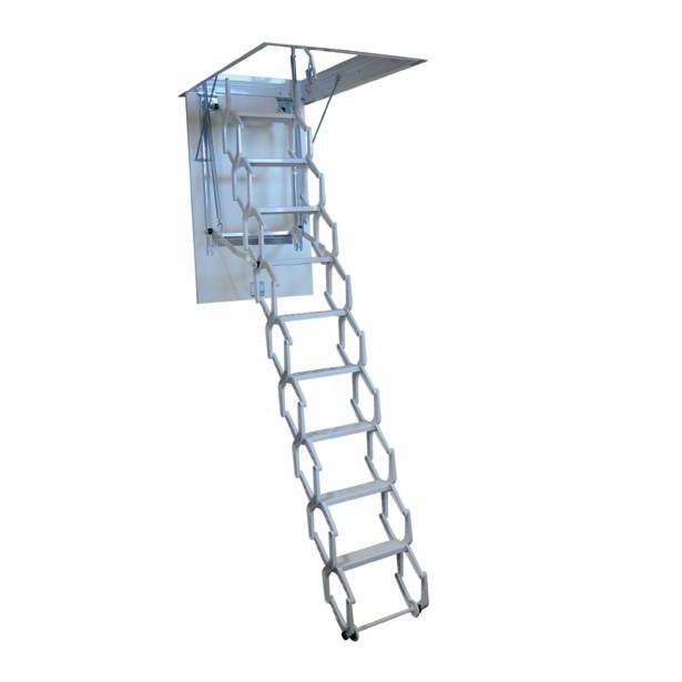 KOVINSKE PODSTREŠNE STOPNICE LOŽ METALPRES HARMOLUX 70X100/270 CM BELE