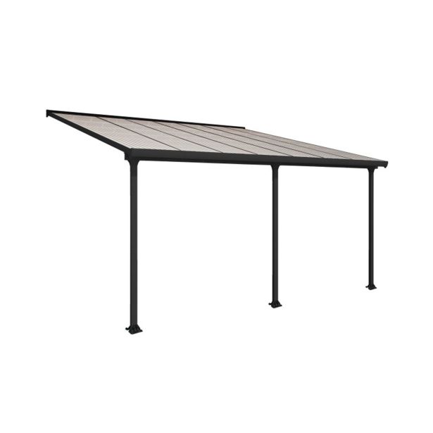 NADSTREŠEK ZA TERASO PALRAM FERIA PATIO COVER 4X4.25M SIVA/TRANSPARENT