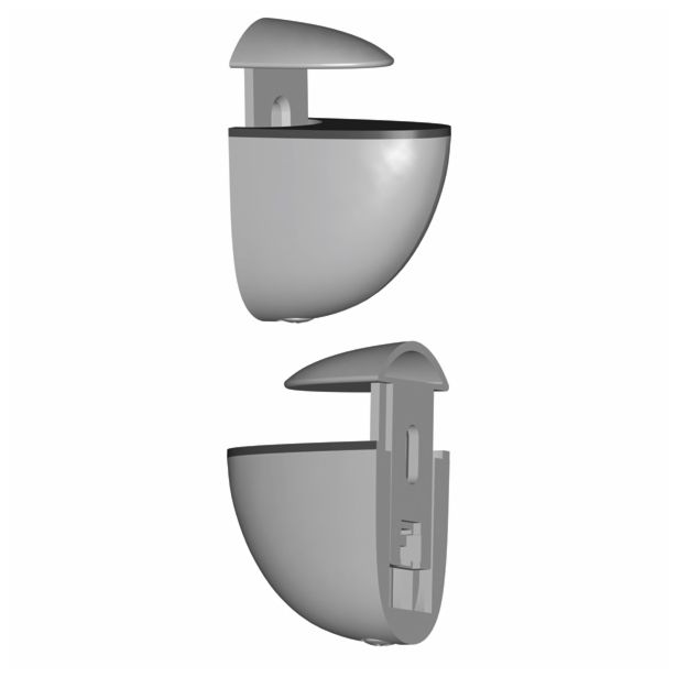 KOVINSKI NOSILEC POLICE WALTECO CLIP MINI, 4-22 MM SIV PAR=2 KOS