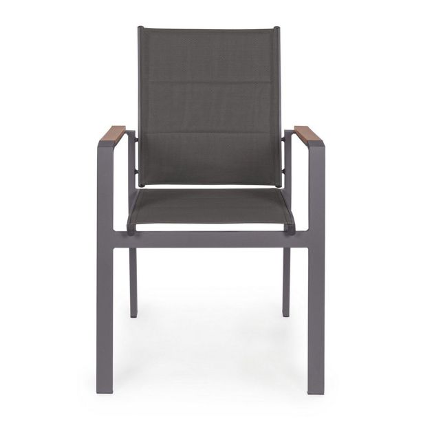 KOVINSKI STOL BIZZOTTO KUBIK CHARCOAL SJ61