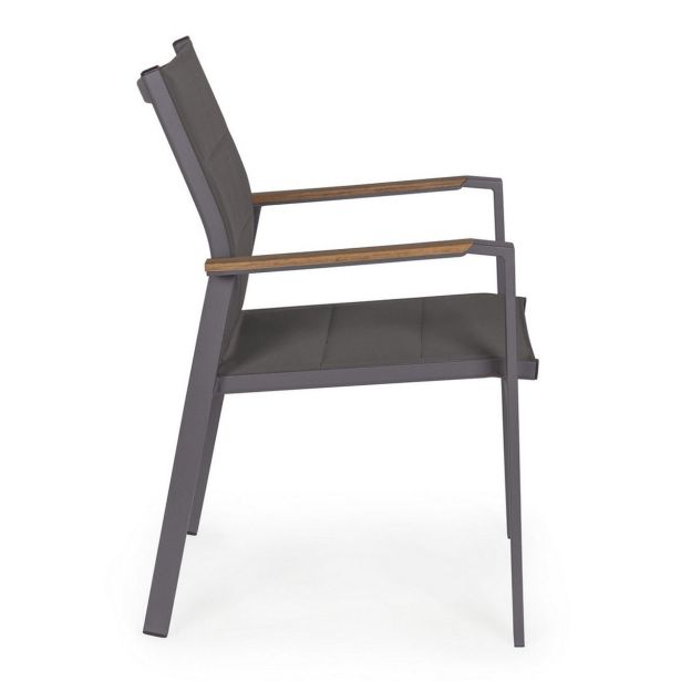KOVINSKI STOL BIZZOTTO KUBIK CHARCOAL SJ61