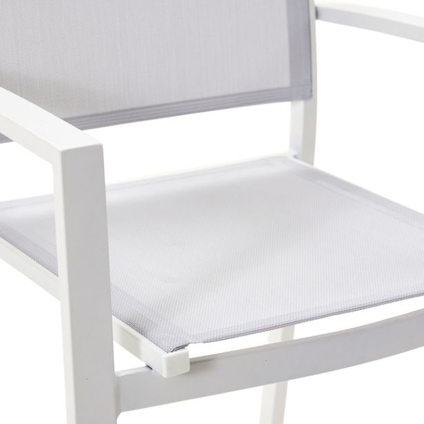 KOVINSKI STOL NATERIAL LYRA BEL, 2X2