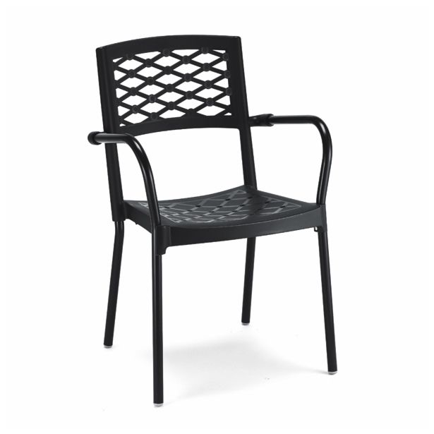 KOVINSKI STOL SCAB LULA NAKLADALEN, ANTRACIT