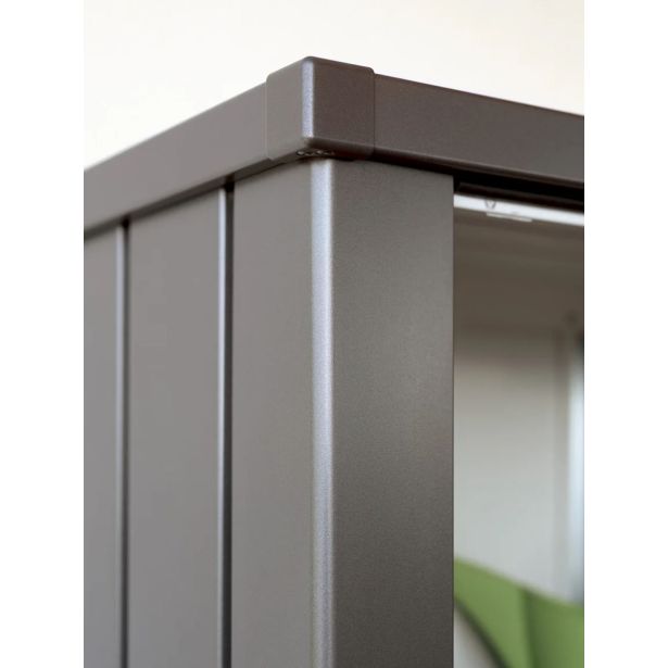 KOVINSKI ZABOJ BIOHORT 140X87X78 CM OMARICA JULIA L METAL. TEMNO SIVA