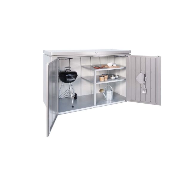 KOVINSKI ZABOJ BIOHORT 200X84X127 CM V 200 HIGHBOARD METALIK SREBRNA