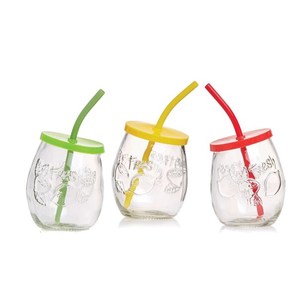 KOZAREC ZA DRUGE PIJAČE 430 ML S POKROVOM IN SLAMICO COOL SUMMER