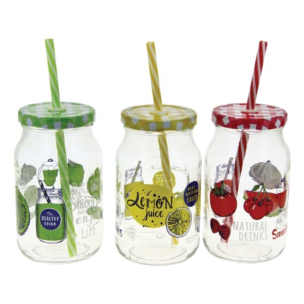 KOZAREC ZA DRUGE PIJAČE 450 ML S POKROVOM IN SLAMICO FRULLI