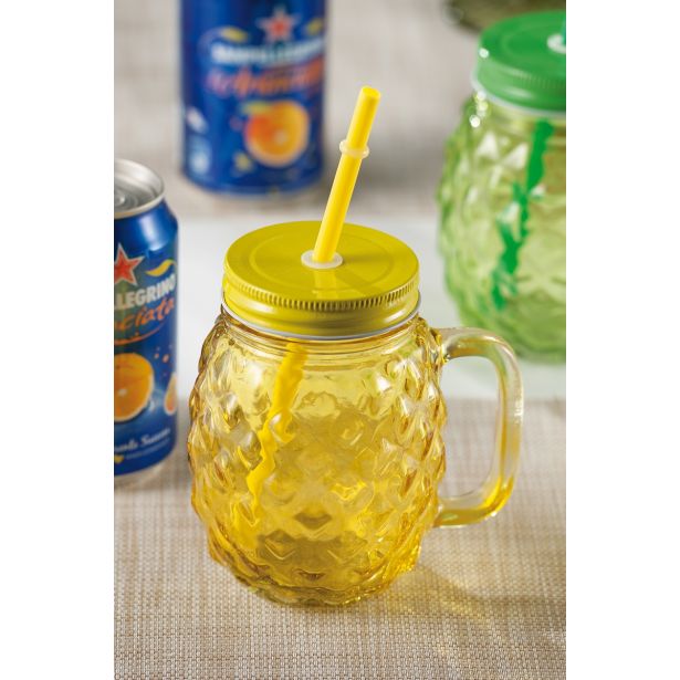 KOZAREC ZA DRUGE PIJAČE STAR 450 ML S POKROVOM IN SLAMICO RAZLIČNE BARVE