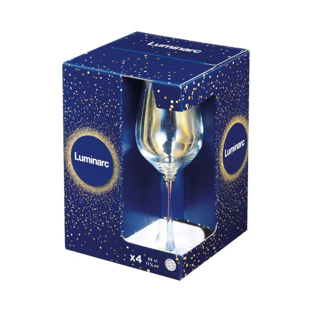 KOZAREC ZA VINO LUMINARC 35CL 4/1 SHINY GOLD