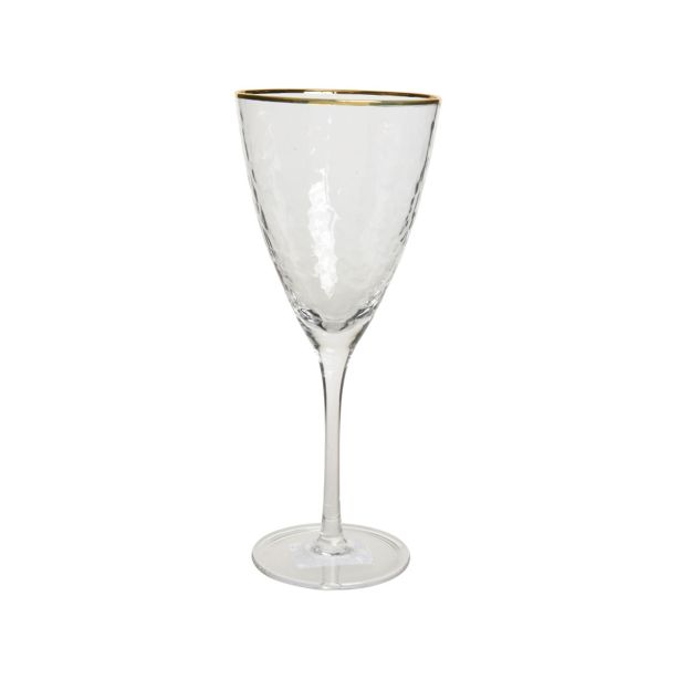 KOZAREC ZA VINO Z ZLATIM ROBOM 390 ML