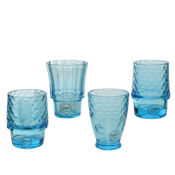 KOZAREC ZA VODO/SOK DECORIS SET KOZARCEV 300 ML 4/1 OBLIKA RIBE DECORIS