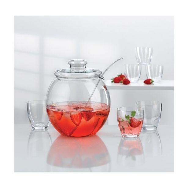 KOZAREC ZA VODO/SOK BOHEMIA CRISTAL 9 DELNI PUNCH SET LIBERA