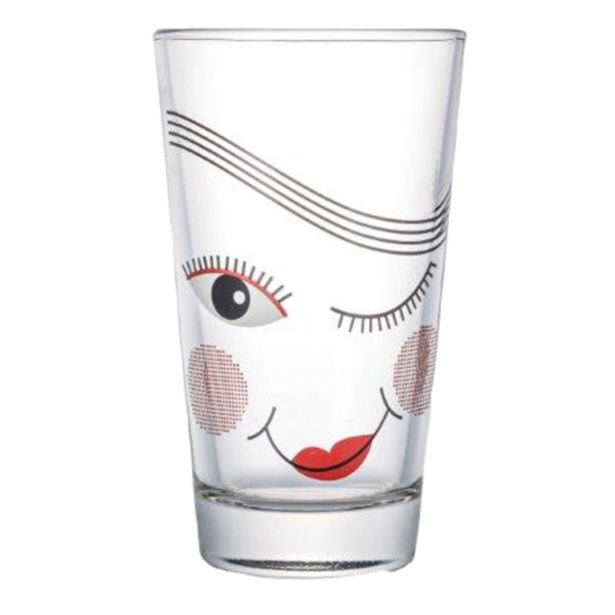 KOZAREC ZA VODO/SOK STEKLARNA HRASTNIK 36 CL FRIENDS HAPPY Z DEKORJEM