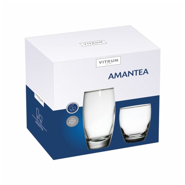 KOZAREC ZA VODO/SOK STEKLARNA HRASTNIK AMANTEA 6 X 35 CL + 6 X 34 CL