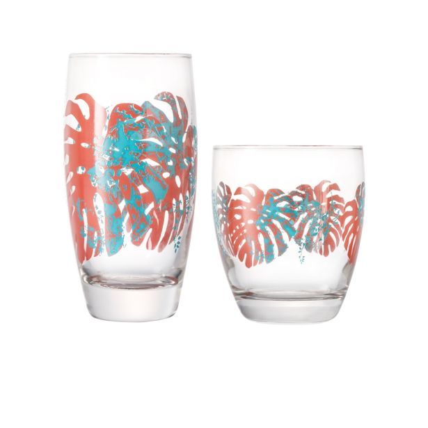 KOZAREC ZA VODO/SOK STEKLARNA HRASTNIK AMANTEA PINK MONSTERA 34 CL 3/1