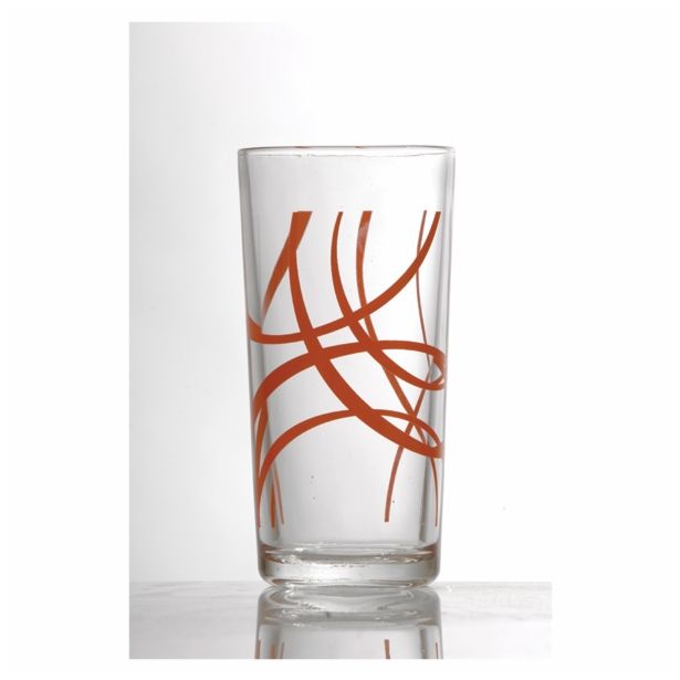 KOZAREC ZA VODO/SOK UNIGLASS CHILE 26 CL 6/1 ORANŽNE ČRTE