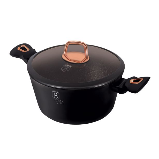 KOZICA BERLINGER HAUS 24 CM BLACK ROSE S STEKLENIM POKROVOM