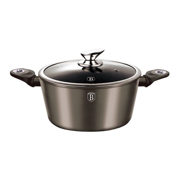 KOZICA BERLINGER HAUS 28 CM METALLIC LINE S STEKLENIM POKROVOM