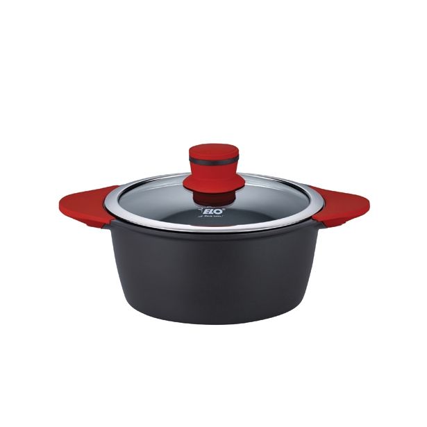 KOZICA ELO 20 CM LAVA S STEKLENIM POKROVOM