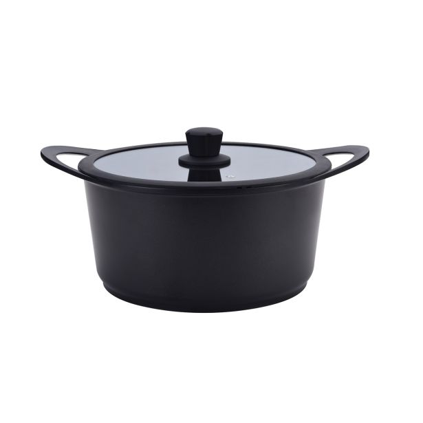 LONEC / KOZICA ENAMELIE KOZICA 7.2L 28CM METISS VISOKA S STEKL. POKROVOM